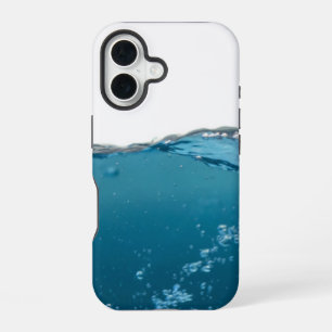 Cool Clear Blue Wave iPhone 16 Case