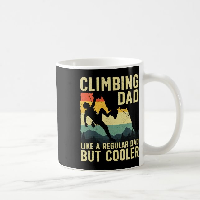 Cool Climbing Art For Men Dad Rock Climber Boulder Coffee Mug (Right)