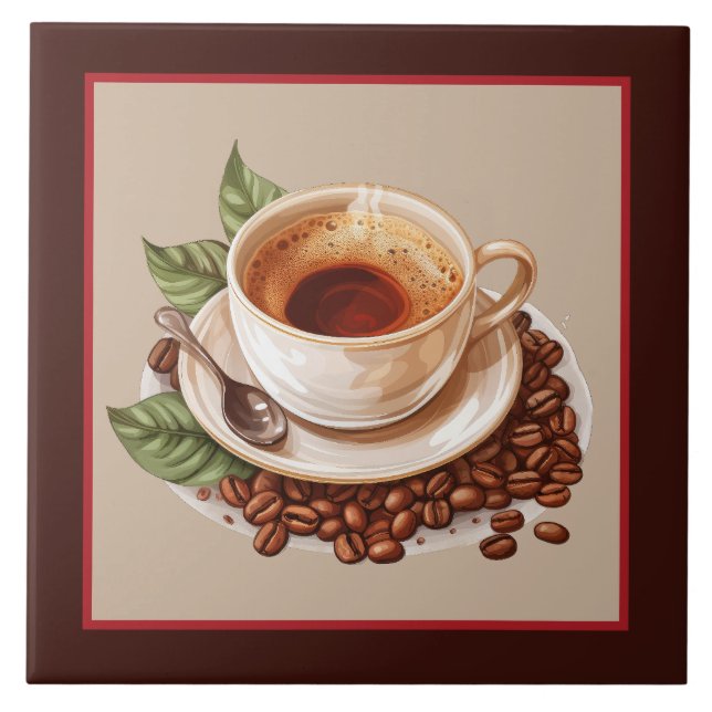 Cool coffee home business crafting  tile (Front)