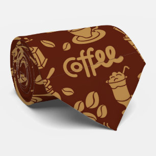 cool coffee shop tiled pattern tie