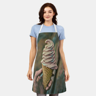 Cool cold freezing ice cream apron