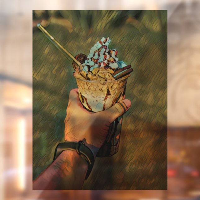 Cool cold freezing ice cream window cling (Sheet 2)