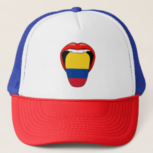 Cool Colombia Flag Colombian Tongue Trucker Hat