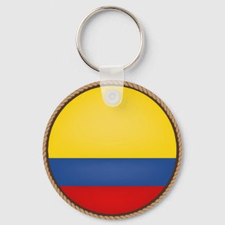 Cool Colombia Flag Seal Keychain
