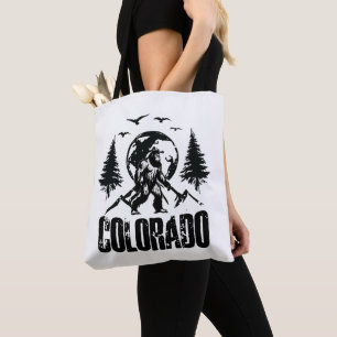 Cool Colorado Day Bigfoot Vintage Hiking Tote Bag
