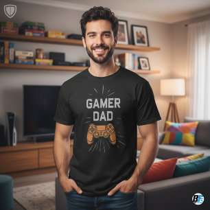 Cool Coloré 'GAMER' PÈRE T-shirt Fête des pères