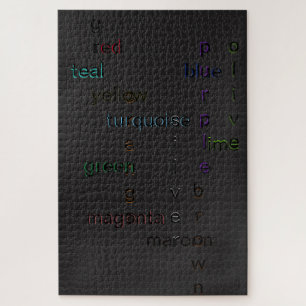 Cool, Coloré Presque Solide Puzzles Noirs