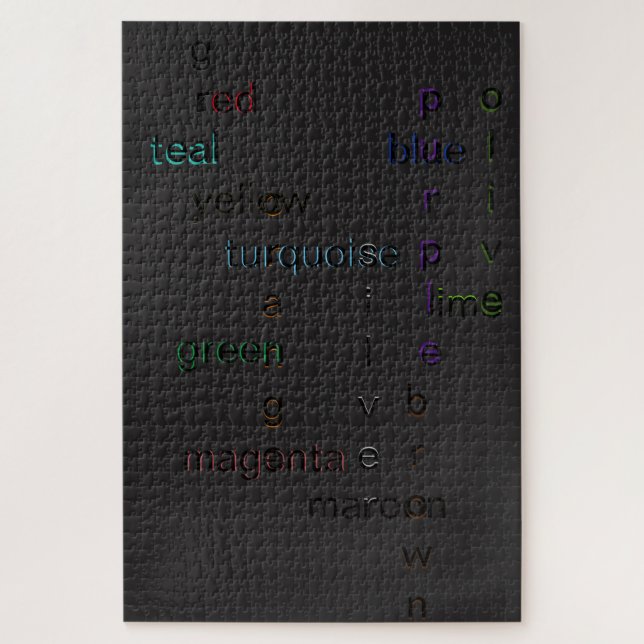 Cool, Coloré Presque Solide Puzzles Noirs (Vertical)