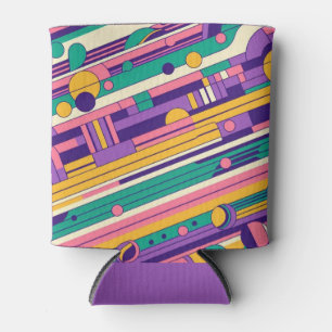 Cool, colorful 80s/90s retro designed can cooler