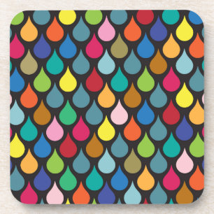 Cool Colorful Animal Scale Pattern Coaster