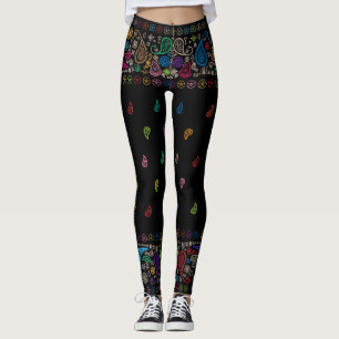 Cool Colorful Paisley Pattern Leggings