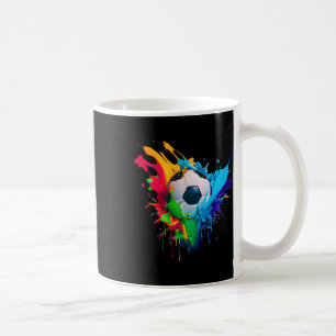 Cool Colorful Soccer Byll Splash Love Soccer Art S Coffee Mug