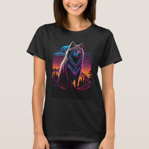 Cool Colorful Wolf Outfit Illustration Graphic Des T-Shirt
