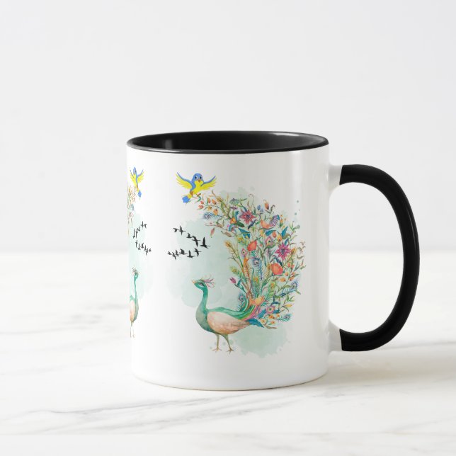 cool colour bird mug (Right)