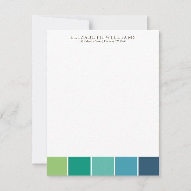 Cool Colour Blocks Thank You Cards (Front)