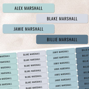 Cool Colour Coded Kids Waterproof Name Labels