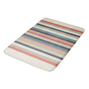 Cool Colour Palette Stripes Bath Mat