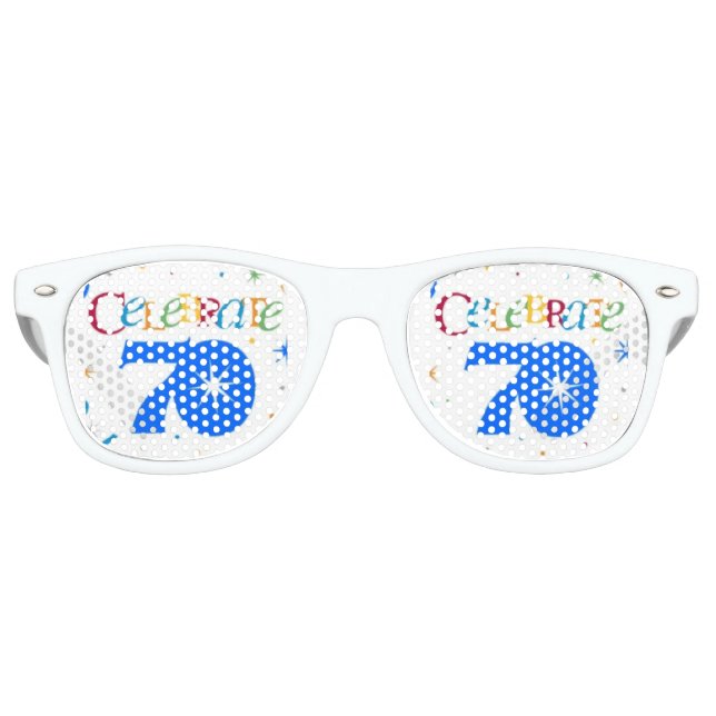 cool coloured celebrate  70 retro sunglasses (Front)