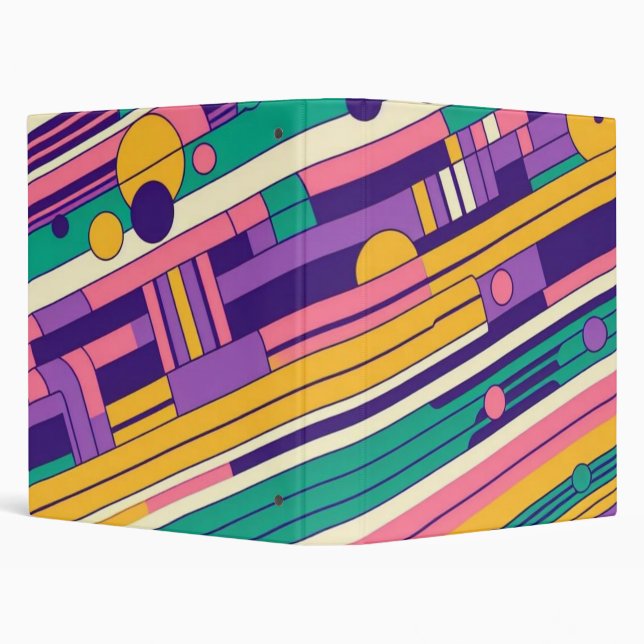 Cool, colourful 80s/90s retro designed binder (Background)