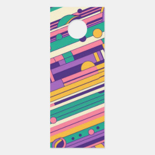 Cool, colourful 80s/90s retro designed door hanger