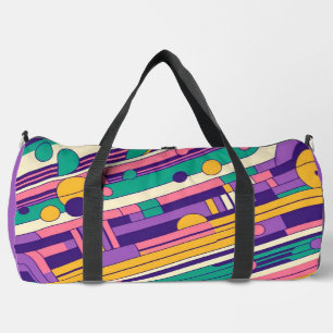 Cool, colourful 80s/90s retro designed duffle bag
