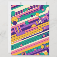 Cool, colourful 80s/90s retro designed