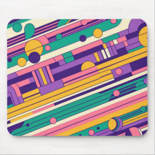 Cool, colourful 80s/90s retro designed mouse pad