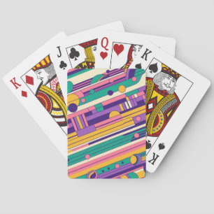Cool, colourful 80s/90s retro designed playing cards