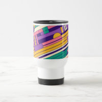 Cool, colourful 80s/90s retro designed
