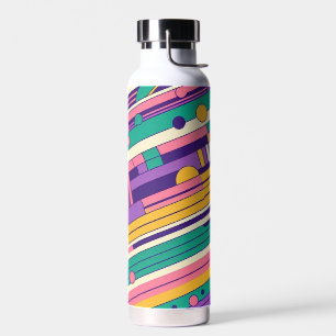 Cool, colourful 80s/90s retro designed water bottle
