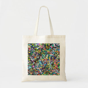 Cool Colourful Abstract Art Paint Splatter Pattern Tote Bag