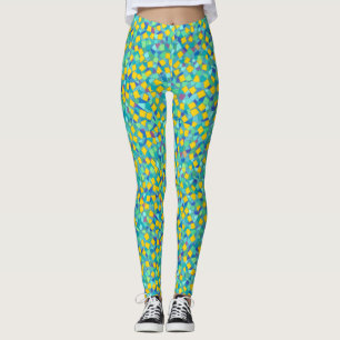 Cool Colourful Abstract Geometric Stained Glass Leggings