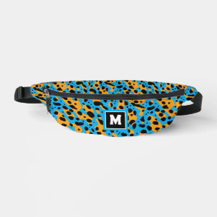 Cool Colourful Abstract Leopard Pattern Monogram Fanny Pack