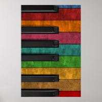Cool colourful antique grunt effect piano