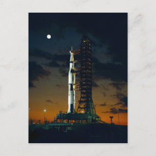 Cool Colourful Apollo Moon Mission at Launchpad Postcard