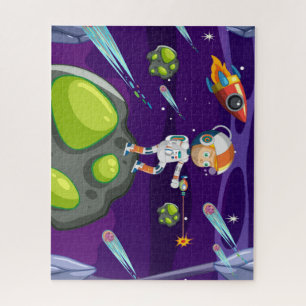 Cool & Colourful Childrens Cartoon Spaceman Jigsaw Puzzle
