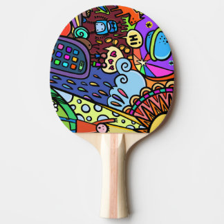 Cool & Colourful Comic Graffiti Ping Pong Paddle