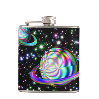 Cool Colourful Galaxy Flask. Hip Flask