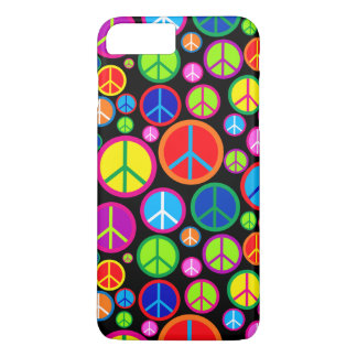 Cool Colourful Groovy Peace Symbols Case-Mate iPhone Case