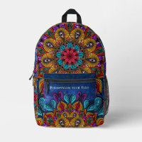 Cool Colourful Modern Mandala Hippie Add Your Nam