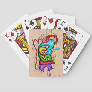 Cool Colourful Music Graffiti Playing Cards