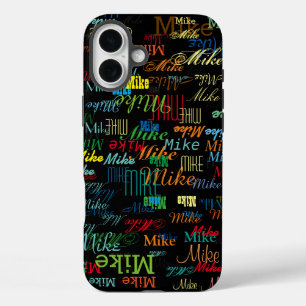 Cool Colourful Name Personalized iPhone 16 Plus Case
