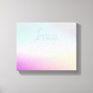 Cool Colourful Ombre Gradients & Your Script Canvas Print