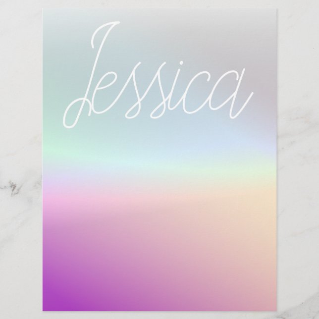 Cool Colourful Ombre Gradients & Your Script Letterhead (Front)