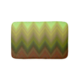 Cool Colourful  Ombre Zigzag Chevron Pattern Bath Mat