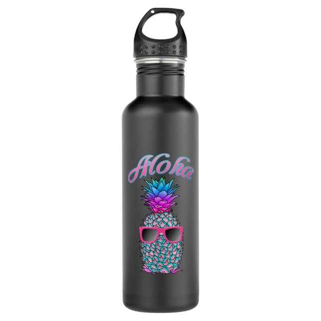 Cool Colourful Pineapple Hawaiian Aloha  710 Ml Water Bottle (Front)
