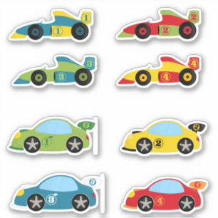 Cool Colourful Race Cars Boys 