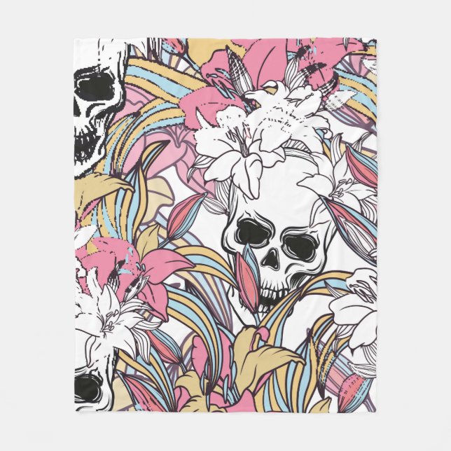 Cool colourful seamless Vintage pattern background Fleece Blanket (Front)