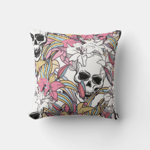 Cool colourful seamless Vintage pattern background Throw Pillow