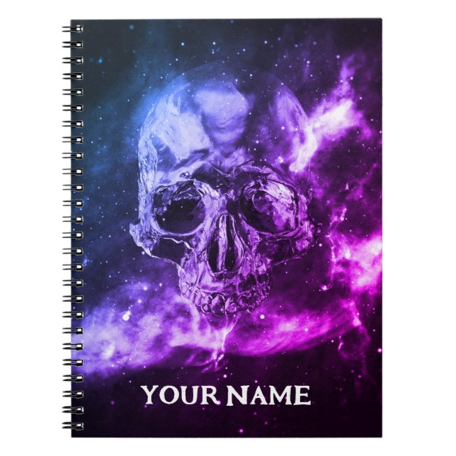 Cool colourful skull. Your Name Notebook (Front)